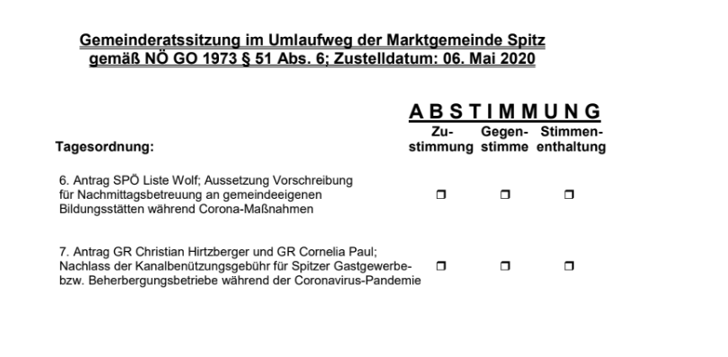 Abstimmungsblatt